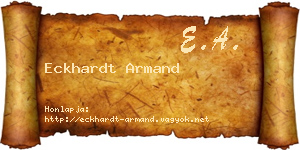 Eckhardt Armand névjegykártya